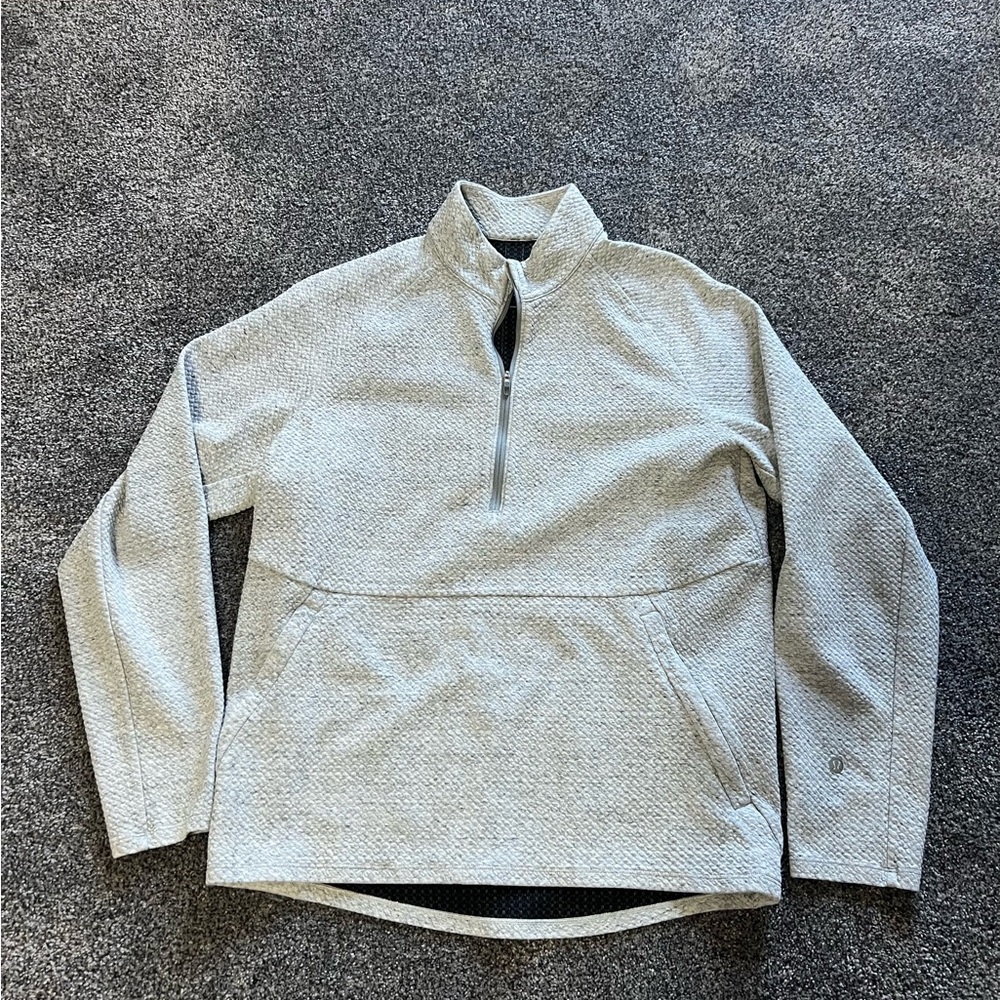 Lululemon men’s at ease half zip - heathered gray